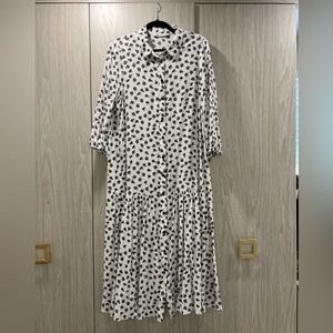 Zara Floral Button-down Dress